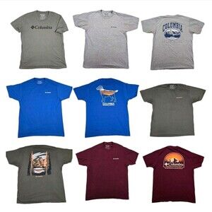 Lof Of 5 Mens Columbia PFG Short Sleeve T Shirts Large Fair Condition